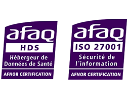Certifications AFNOR : Hébergeur de Données de Santé (HDS) et ISO 27001